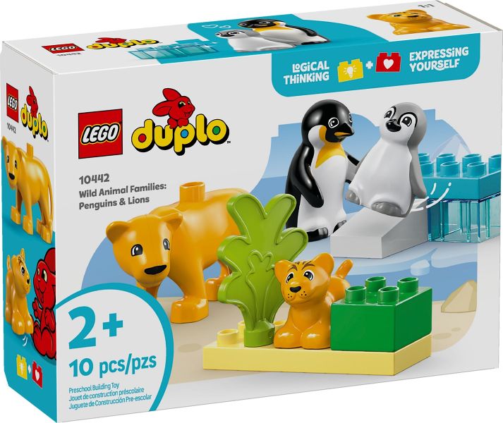 LEGO Duplo - Állatcsaládok a vadvilágban: Pingvinek és oroszlánok - 10442