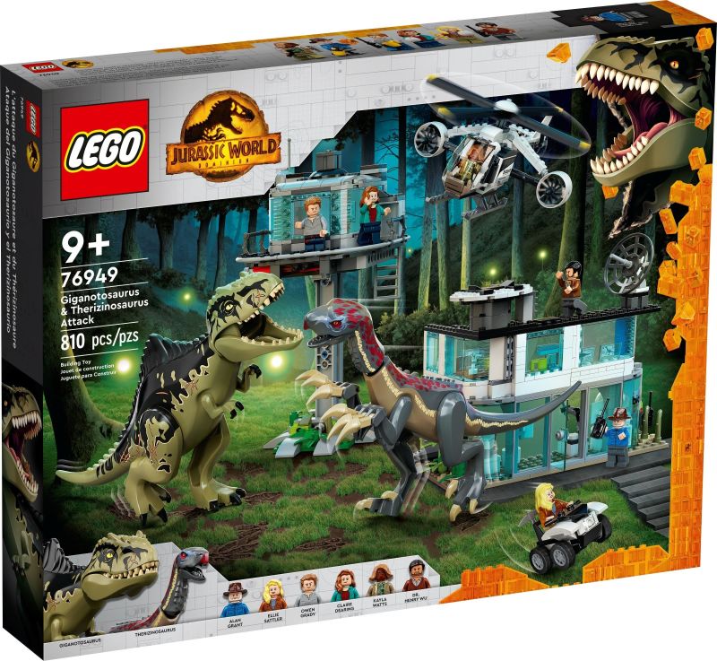 LEGO Jurassic World Giganotosaurus és therizinosaurus támadás