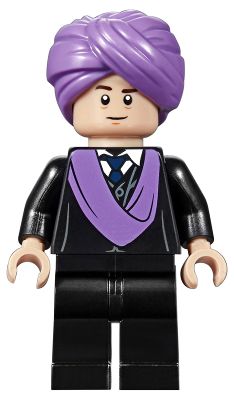 Hp146 - LEGO Minifigura - Professor Quirinus Quirrell - Medium Lavender Turban and Scarf