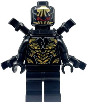 Sh871 - LEGO Minifigura - Outrider - Extended Arms, Torso with Short Dark Bluish Gray Tips at Neck
