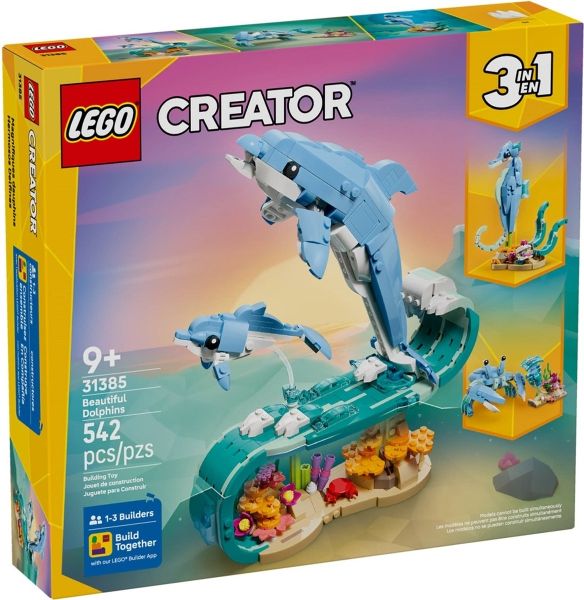 LEGO Creator - Tengeri állatok: Csodálatos delfinek - 31385