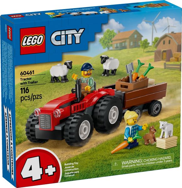 LEGO City - 60461 Piros traktor, utánfutó és juhok
