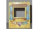 Panel 1 x 6 x 6 with Window with Curtains and Clothes Line with Laundry Pattern