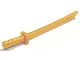 Minifigure, Weapon Sword, Shamshir / Katana (Square Guard) with Capped Pommel and Holes in Crossguard and Blade