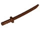 Minifigure, Weapon Sword, Shamshir / Katana (Square Guard) with Capped Pommel and Holes in Crossguard and Blade