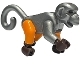 Monkey with Dark Brown Hands and Feet, 1 Flat Silver Arm, 1 Orange Arm and Orange Legs (Ninjago Monkey Wretch)