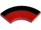 Tile, Round Corner 2 x 2 Macaroni with Black Curved Line Pattern