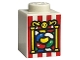 Brick 1 x 1 with Jelly Beans, Yellow Pillars, and Red Stripes Pattern (HP Bertie Bott's Beans)