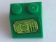 Slope 45 2 x 2 with Lime Screen with 'MAX!' and Skull Face Pattern (Sticker) - Set 76096