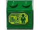 Slope 45 2 x 2 with Lime Screen with Green Lines, Crystal, and Minifigure Pattern (Sticker) - Set 76096