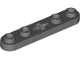 Technic, Plate 1 x 5 with Smooth Ends, 4 Studs and Center Axle Hole