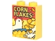 Brick 1 x 2 x 2 with Inside Stud Holder with Cereal Box with Chicken and 'CORN FLAKES' Pattern