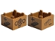 Container, Box 2 x 2 x 1 - Top Opening with Flat Inner Bottom with HP Game Spinner / Dreidel Actions with Dark Mark, Plus and Minus Signs, and Plates Pattern