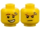 Minifigure, Head Dual Sided Reddish Brown Eyebrows, Medium Nougat Scar, Bandage, Lopsided Grin with Teeth / Determined Pattern (Kai)