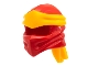 Minifigure, Headgear Ninjago Wrap Type 4 with Molded Bright Light Orange Headband Pattern