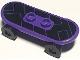 Minifigure, Utensil Skateboard Deck with Rectangles on Black Background Pattern (Sticker) with Black Wheels (42511pb13 / 2496) - Set 79105