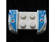 Vehicle, Mudguard 2 x 4 with Headlights Overhang with Red Stars Pattern on Both Sides (Stickers) - Set 9094