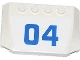 Wedge 4 x 6 x 2/3 Triple Curved with Blue '04' Pattern (Sticker) - Set 60044