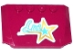 Wedge 4 x 6 x 2/3 Triple Curved with 'Livi' and Gold and Medium Azure Star Pattern (Sticker) - Set 41106