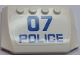 Wedge 4 x 6 x 2/3 Triple Curved with Blue '07' and 'POLICE' Pattern (Sticker) - Set 60048