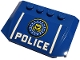 Wedge 4 x 6 x 2/3 Triple Curved with Yellow and Blue Badge, Black Bird, White Stars, Stripes and 'POLICE' Pattern (Sticker) - Set 76120