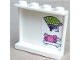 Panel 1 x 4 x 3 with Side Supports - Hollow Studs with Fan and Crab on Shelf Pattern on Inside (Sticker) - Set 41315