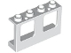 Window 1 x 4 x 2 Plane, Single Top Hole and Single Bottom Hole for Glass