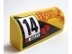Slope, Curved 1 x 4 x 1 1/3 with Number 14, Rally, Octan and 'EXPEDITE' Pattern Model Right Side (Sticker) - Set 60113