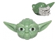 Minifigure, Head, Modified SW Yoda Straight Ears with Large Eyes and Light Bluish Gray Hair Pattern