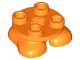 Legs with Plate Round 2 x 2 and Axle Hole - 2 Feet