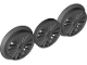 Train Wheel RC, Spoked with Technic Axle Hole and Counterweight, Blind and Flanged Driver, 3 in Bag (Multipack)