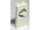 Panel 1 x 2 x 3 with Side Supports - Hollow Studs with Green Trees and Blue River on White Background Pattern Model Right Side (Sticker) - Set 60117