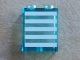 Panel 1 x 2 x 2 with Side Supports - Hollow Studs with 5 White Stripes Pattern (Sticker) - Set 60023
