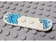 Minifigure, Utensil Snowboard Small with Dark Azure Circles and Curved Stripes, Black Dots and '48mm' Pattern