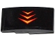 Slope, Curved 4 x 2 with 3 Red and Yellow Arrows Pattern Model Left Side (Sticker) - Set 76000