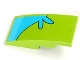 Slope, Curved 4 x 2 with Medium Azure Stripe with Splash Curving Down Right Pattern (Sticker) - Set 75902