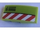 Slope, Curved 4 x 2 with Red and White Danger Stripes and Vent Pattern Model Right Side (Sticker) - Set 60124