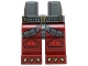 Hips and Dark Red Legs with Dark Bluish Gray Straps, Red Knee Pads and Gold Talons Pattern