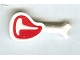 Steak on Bone with Red Meat on White T-Bone Pattern