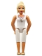 Belville Female, Adult Woman  - White Shorts, White Top with Gold Filigree Pattern, Light Yellow Hair, Gold Shoes (4519435)