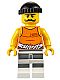 Police - Jail Prisoner 92116 Undershirt, Striped Legs, Black Knit Cap