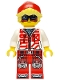 Cooper - Black Visor, White Hoodie, Red Legs
