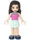 Friends Emma - Dark Pink Top with Dots, Light Aqua Skirt, Dark Blue Shoes