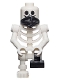 Skeleton with Standard Skull, Scarf, Bent Arms and Short Black Leg