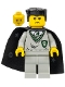 Vincent Crabbe - Light Gray Slytherin Sweater and Legs, Black Cape with Stars, Black Flat Top (Ron Weasley Transformation)