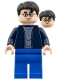Harry Potter - Dark Blue Open Jacket over Sand Blue Shirt, Blue Legs