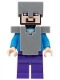 Steve (Light Nougat) - Dark Purple Legs, Flat Silver Helmet and Armor