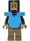 Hero - Tan Torso, Dark Tan Legs, Medium Azure Armor