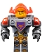 Axl - Trans-Neon Orange Visor, Flat Silver Torso