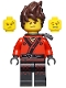 Kai - The LEGO Ninjago Movie, Hair, Pearl Dark Gray Scabbard